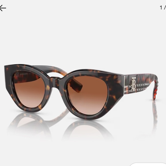 NIB BURBERRY SUNGLASSES BE4390 Meadow Brown 47-25-140 - Picture 1 of 10